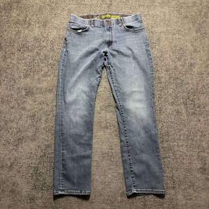 Lee Extreme Motion Jeans Mens 36x32 Blue Straight Fit Tapered Leg Stretch Denim